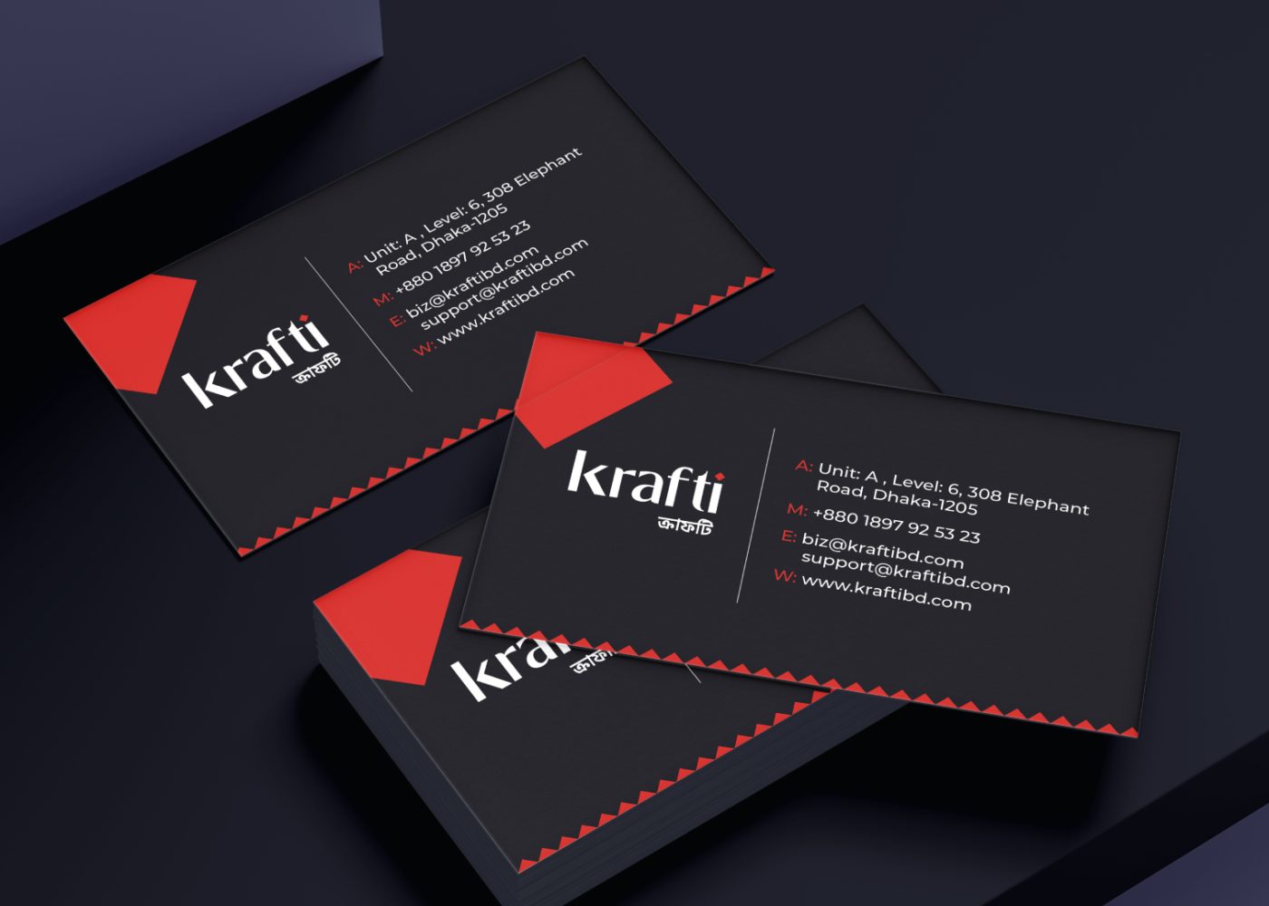 Krafti Business Card Design